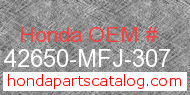 Honda 42650-MFJ-307 genuine part number image