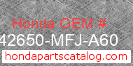 Honda 42650-MFJ-A60 genuine part number image