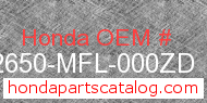 Honda 42650-MFL-000ZD genuine part number image