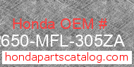 Honda 42650-MFL-305ZA genuine part number image