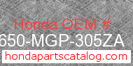 Honda 42650-MGP-305ZA genuine part number image