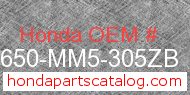 Honda 42650-MM5-305ZB genuine part number image