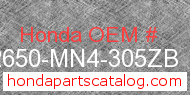 Honda 42650-MN4-305ZB genuine part number image