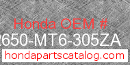 Honda 42650-MT6-305ZA genuine part number image