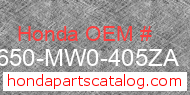 Honda 42650-MW0-405ZA genuine part number image