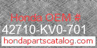 Honda 42710-KV0-701 genuine part number image