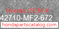 Honda 42710-MF2-672 genuine part number image