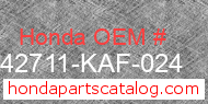 Honda 42711-KAF-024 genuine part number image
