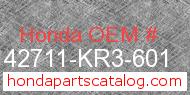 Honda 42711-KR3-601 genuine part number image