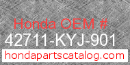 Honda 42711-KYJ-901 genuine part number image