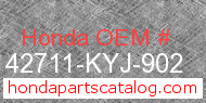 Honda 42711-KYJ-902 genuine part number image