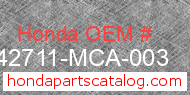 Honda 42711-MCA-003 genuine part number image