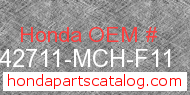 Honda 42711-MCH-F11 genuine part number image