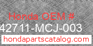 Honda 42711-MCJ-003 genuine part number image