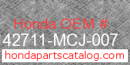 Honda 42711-MCJ-007 genuine part number image