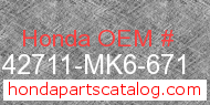 Honda 42711-MK6-671 genuine part number image