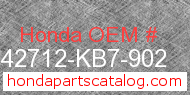 Honda 42712-KB7-902 genuine part number image