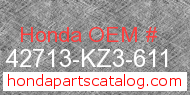 Honda 42713-KZ3-611 genuine part number image