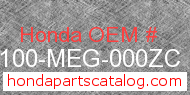 Honda 43100-MEG-000ZC genuine part number image
