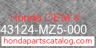 Honda 43124-MZ5-000 genuine part number image