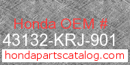 Honda 43132-KRJ-901 genuine part number image