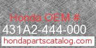 Honda 431A2-444-000 genuine part number image