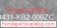 Honda 43431-KB2-000ZC genuine part number image