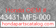 Honda 43431-MF5-000 genuine part number image