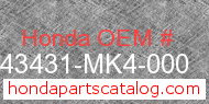 Honda 43431-MK4-000 genuine part number image