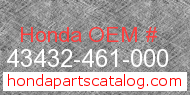 Honda 43432-461-000 genuine part number image