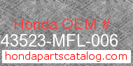 Honda 43523-MFL-006 genuine part number image