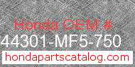 Honda 44301-MF5-750 genuine part number image