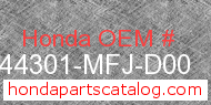 Honda 44301-MFJ-D00 genuine part number image