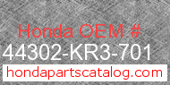 Honda 44302-KR3-701 genuine part number image