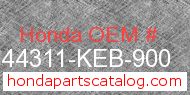 Honda 44311-KEB-900 genuine part number image
