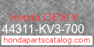 Honda 44311-KV3-700 genuine part number image