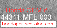 Honda 44311-MFL-000 genuine part number image
