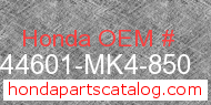 Honda 44601-MK4-850 genuine part number image
