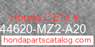 Honda 44620-MZ2-A20 genuine part number image