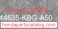 Honda 44635-KBG-A50 genuine part number image