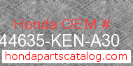 Honda 44635-KEN-A30 genuine part number image