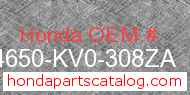 Honda 44650-KV0-308ZA genuine part number image