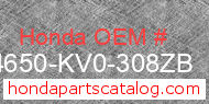 Honda 44650-KV0-308ZB genuine part number image