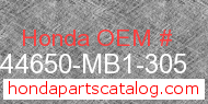 Honda 44650-MB1-305 genuine part number image