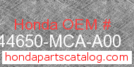 Honda 44650-MCA-A00 genuine part number image