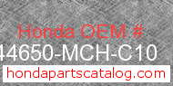 Honda 44650-MCH-C10 genuine part number image