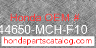 Honda 44650-MCH-F10 genuine part number image