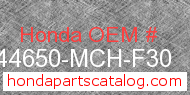 Honda 44650-MCH-F30 genuine part number image