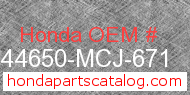 Honda 44650-MCJ-671 genuine part number image
