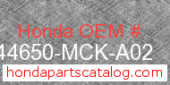 Honda 44650-MCK-A02 genuine part number image